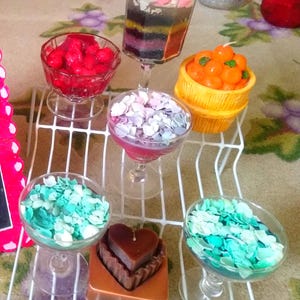 Dessert Candle: Cherries Jubilee, Layered Goodies, Oranges in Basket