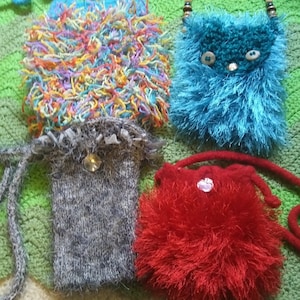 Hand Crochet Fuzzy Shoulder Bag: Vintage Style