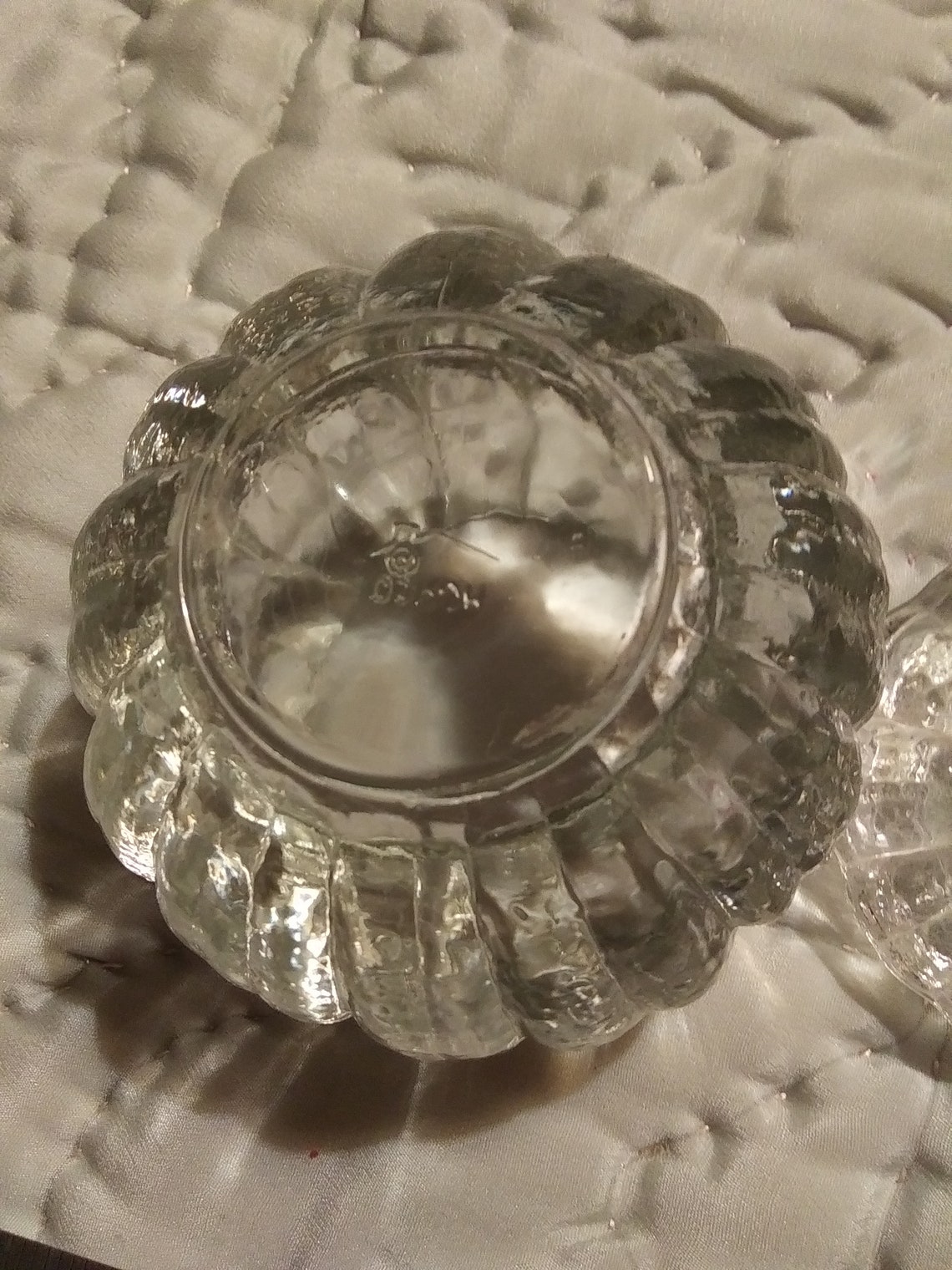 Vintage Avon Clear Glass Pumpkin Trinket Box Bowl Candle | Etsy