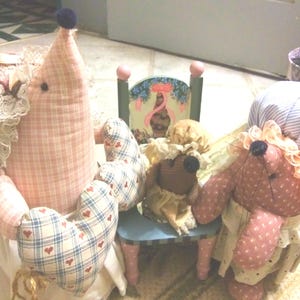 Handmade Vintage Mouse Family Set: Mama, Grandma & Squeaky