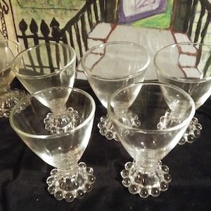 Beautiful Berwick-Boopie Coupes 4 / Desserts/Champagne, 4 Juice Glasses, Water Goblets and 2 Candlestick Holder, ANCHOR HOCKING