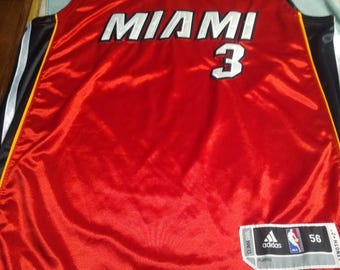 稀少 NBA Reebok ユニフォーム HEAT ウェイド Wade 2XL Reebok Miami Heat Dwayne Wade Jersey Size XXL - Etsy