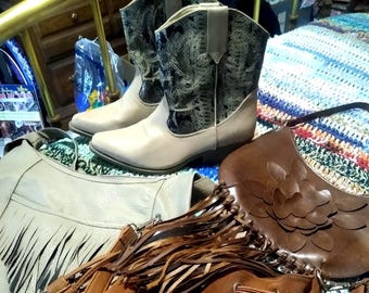 Rampage Western Boots, Hippie Style Shoulder Bags, Western Handbags, Leather Fringed