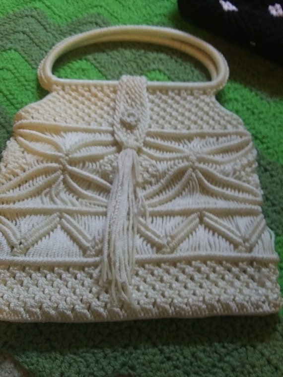 Vintage Choice of 4 Macrame Handmade Shoulder Bag… - image 8