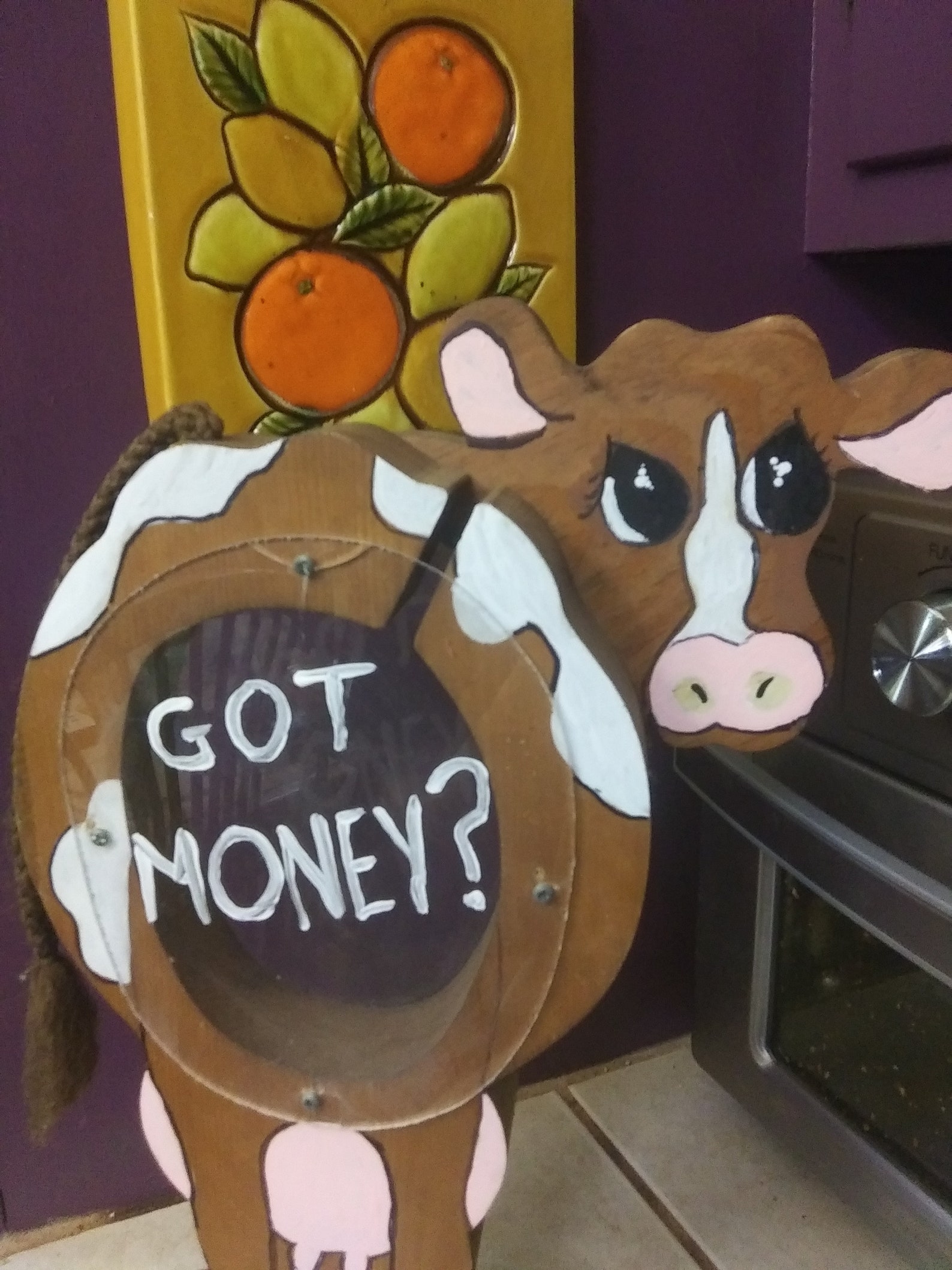 Vintage Farm Animal Bank Wood Cow Bank Hand Made & Etsy