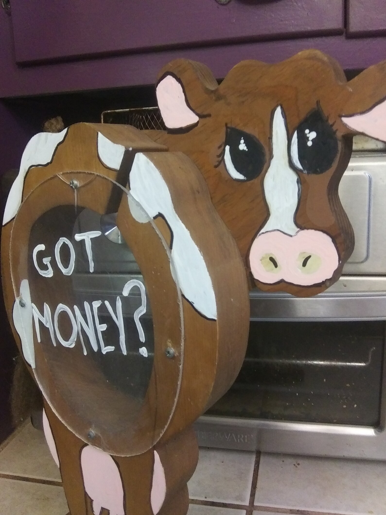 Vintage Farm Animal Bank Wood Cow Bank Hand Made & Etsy