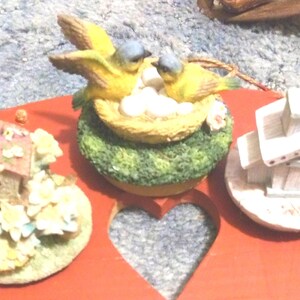 Adorno para velas con forma de casita de pájaros vintage: Decoración de nido de pájaro, 3 opciones a elegir imagen 4