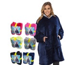 Soft Comfortable Hoodie Sherpa Oversized Wearable Blanket Sweatshirt Hooded Large Pocket Reversible Warm And Luxurious Plush Premium Edition