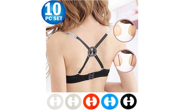 10pc Bra Strap Clips for Back Conceal Bra Strap Holder Adds A Full