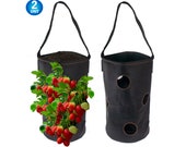 Vertical Garden Hanging Planter 7 Hole Bag for Strawberry Bare Root Plants Felt Material