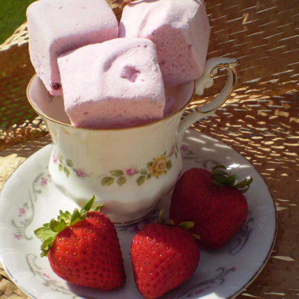 Strawberry marshmallows handmade gourmet candy