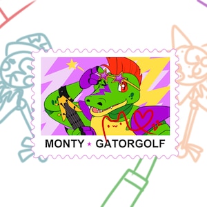 Monty Gator Golf Stamp
