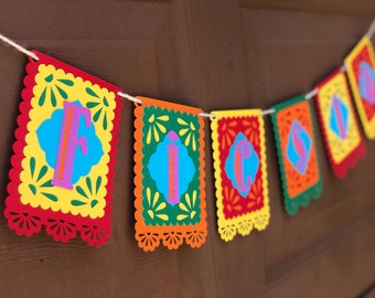 Bold Fiesta/Birthday/Celebration/Papel Picado Banner