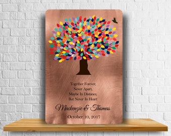 Colorful Tree of Life Print, Personalized Anniversary Gift (Digital Print)
