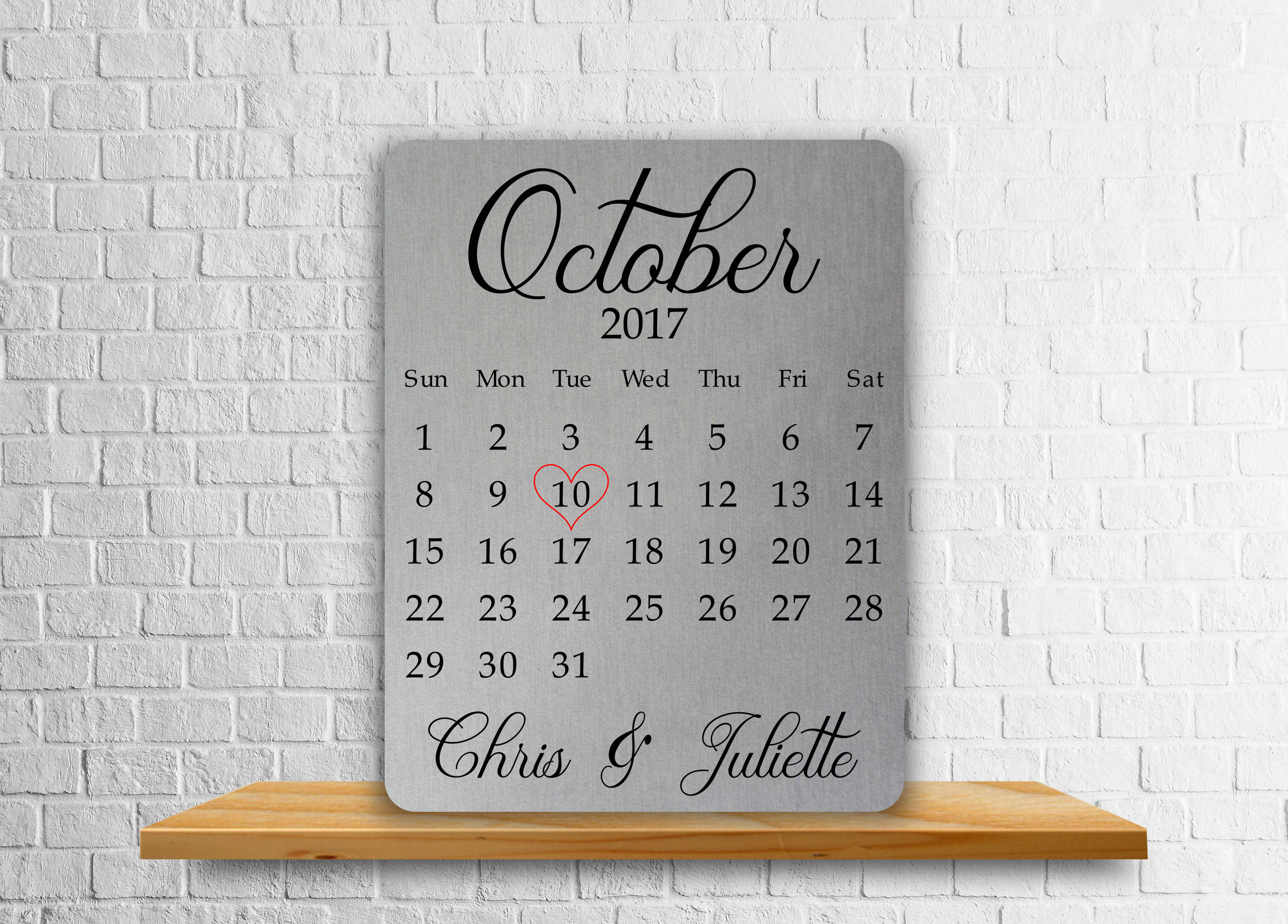Personalized Anniversary Calendar Gift for New Couple Custom Etsy
