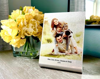 Personalized Metal Photo Print on Stainless Steel, 10th Anniversary Gift, Aluminum Tin Picture