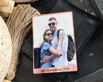 Personalized Copper Photo Wallet Card: Custom Metal Keepsake