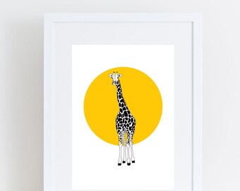 Giraffe Spot Art Print