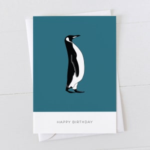 Carte d'anniversaire pingouin