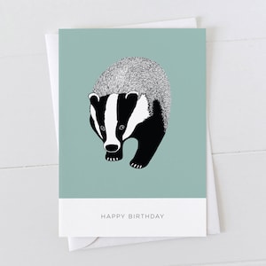 Badger Birthday Card