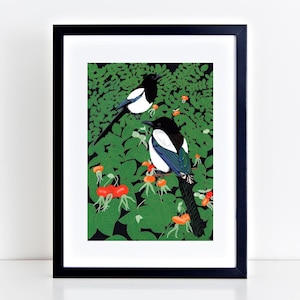 Magpies Two for Joy Print