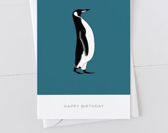 Verjaardagskaart pinguïn