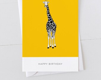 Giraffen-Geburtstags-Karte