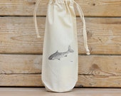 Salmon Bottle Bag With Ties