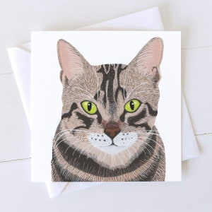 Tabby Cat  - Greeting card