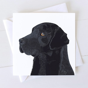 Zwarte labrador - Wenskaart