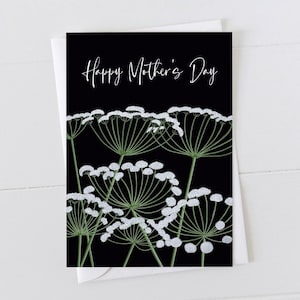 Feliz Dia das Mães - Cartão Cow Parsley