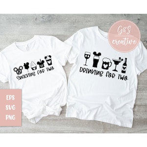 Snacking for Two / Drinking for Two BUNDLE - digital file INSTANT download