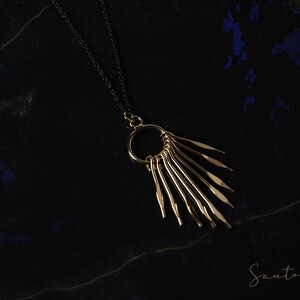 Sautoir Eva, noir et or Black and gold Long Necklace Eva image 6