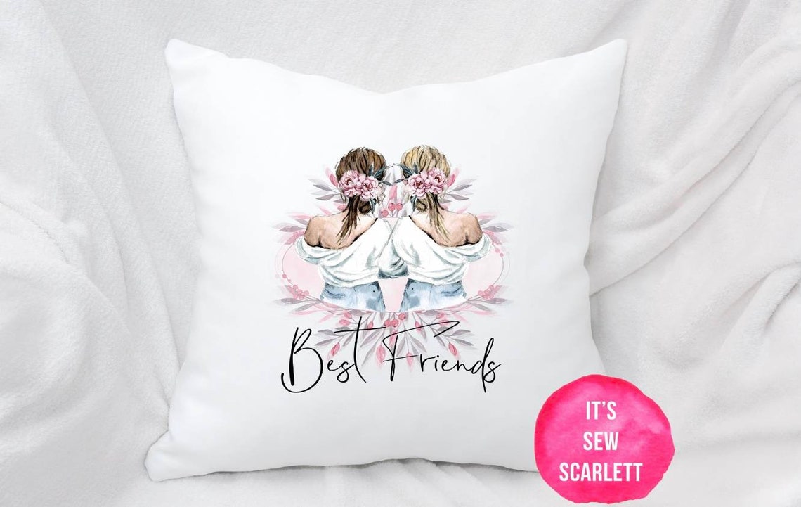 BEST FRIENDS CUSHION throw pillow personalised gift Besties Etsy