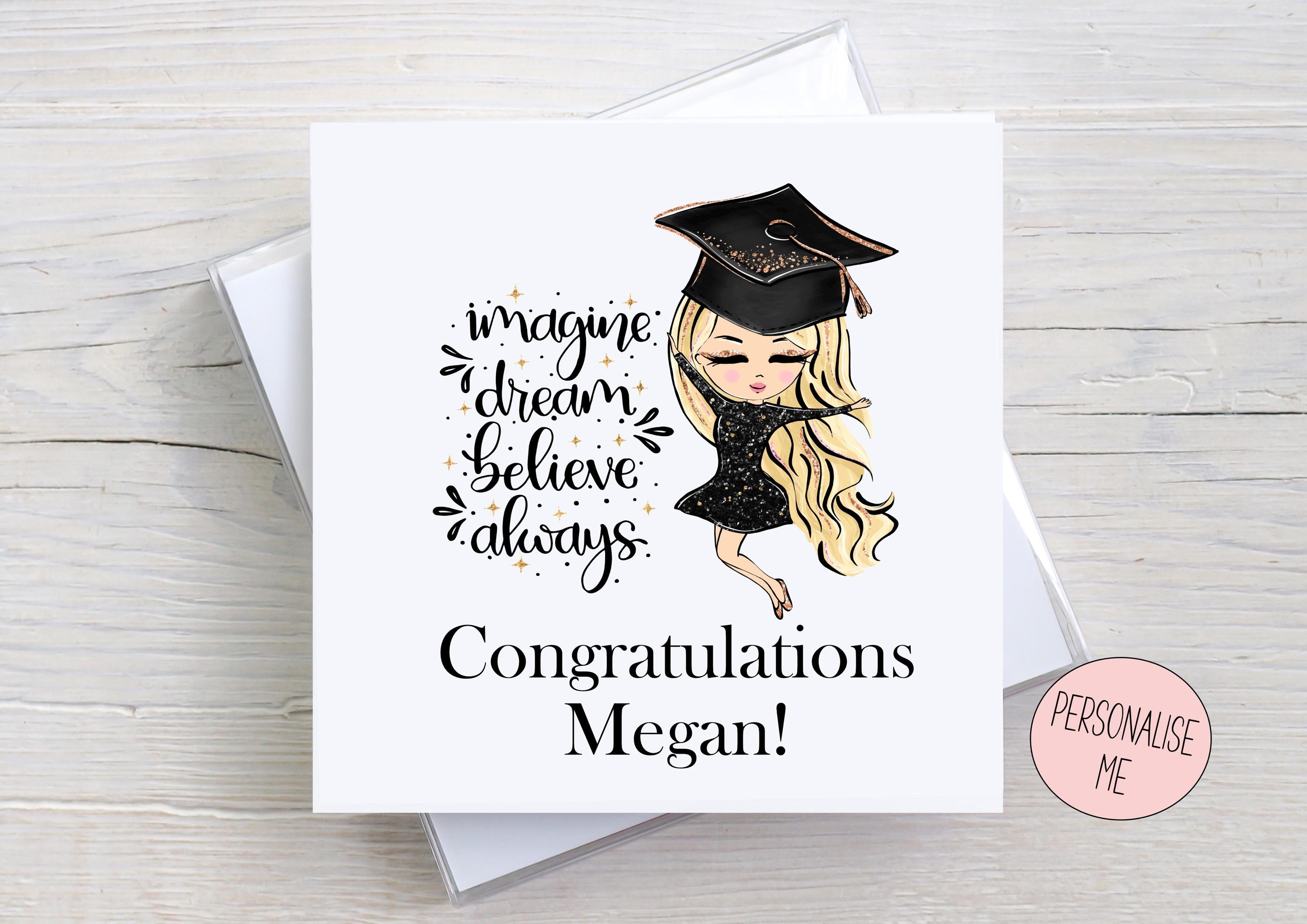 Piccadilly Greetings Graduationskarte „She Believed“ - Hochwertige Grußkarte 20,3 X 15,2 Cm