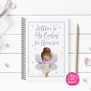 Personalised Letters To My... Notebook | Lilac/Pink Fairy | Remeberance, Pregnancy Loss, Miscarriage Gift | Too Beautiful For Earth A4