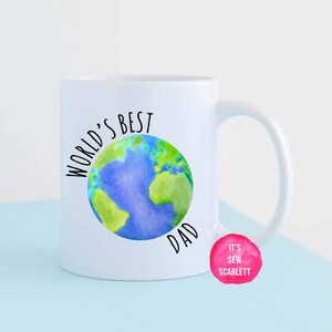 Personalised White Ceramic Mug | World's Best Dad | Father's Day Gift | Best Daddy On The Planet | Matching Card & Coaster Available
