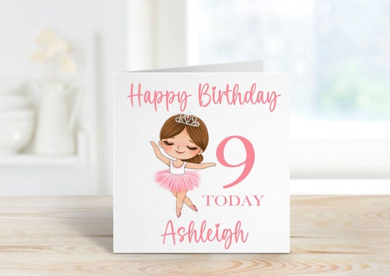 Old English Co. Geburtstagskarte 'Happy 6th Birthday' Mit Ballerina-Prinzessin - 150x150 Mm, Für Mädchen, Tochter, Nichte