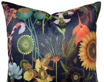 patterned velvet cushions