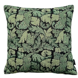 Acanthus Cushion Cover William Morris tapestry woven green leaves fabric 16-24 in