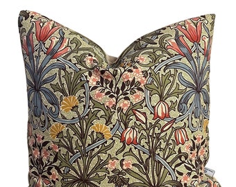 William Morris Woodland Weeds Cushion Cover: Floral Cotton Throw Pillow