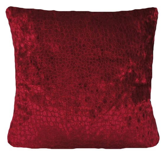 Osborne /& Little Velvet Fabric Cushion Cover LIMPOPO 18/" Crocodile Pattern