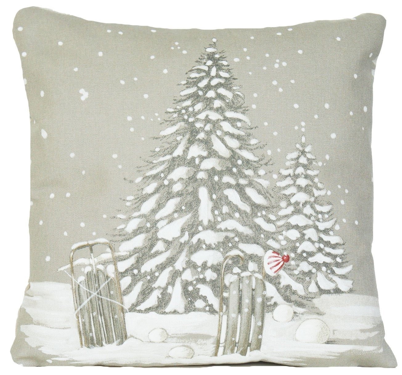 Winter Tree Cushion Cover Snow Printed Throw Pillow Case Etsy