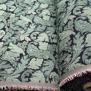 William Morris Acanthus Green Leaves Woven Fabric Sold by Metre Upholstery Traditional Country