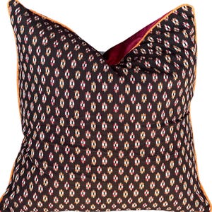 Retro Cushion Cover Brown Red and Orange Woven Fabric by Osborne & Little Geometric