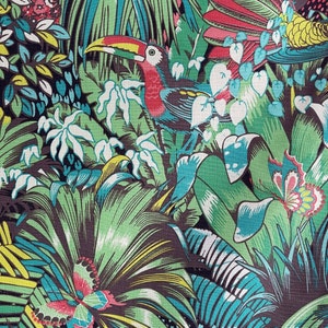 Matthew Williamson Fabric Jungle Beat Botanical Pattern printed Linen textile home curtains blinds sofa cushions DISCONTINUED