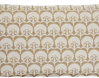Beige Carnation Pillow Throw Case Woven Flowers Cushion Cover Fabric Osborne & Little Cotton Textile