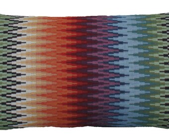 Woven Zig Zag Cushion Cover: Fez Morocco Cotton Pillow (50x30cm)