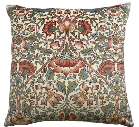 William Morris Lodden Cushion Cover floral printed velvet fabric 16-22"