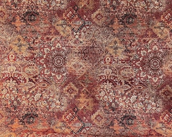 Rusty Rug Fabric Woven Morocco Carpet Kilim Oriental Tapestry Home Decor Terracotta Cherry